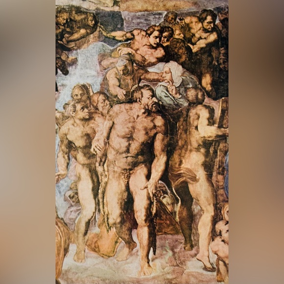 Original 1950’s Vintage Fine Art Print MICHELANGELO Antique Artist Collectible
